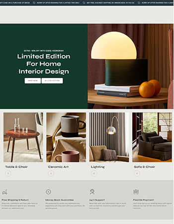 桌椅、陶瓷艺术品、灯具、沙发等家居内饰产品