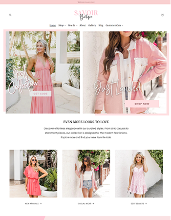 女性时装，涵盖连衣裙、外套等各类秋季及新上架的服装款式