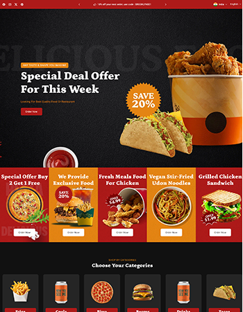 各类美食（炸鸡、披萨等）