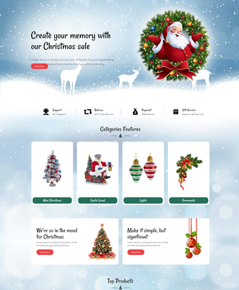 圣诞相关装饰品售卖