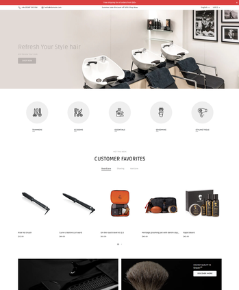 美发相关工具产品售卖