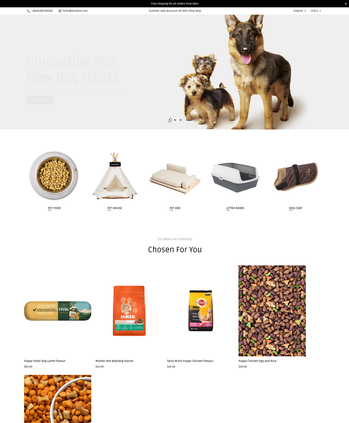 宠物狗相关用品售卖