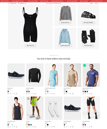 运动服饰及用品售卖