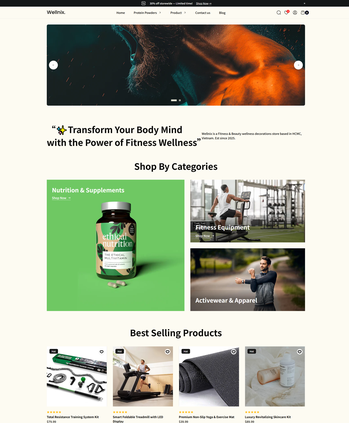 健身 wellness 用品（营养补剂 / 器材 / 服饰）